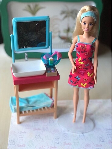 Barbie Barbie Banyo Takımı