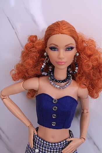  Beden Barbie Parlak Kristal Taşlı Set