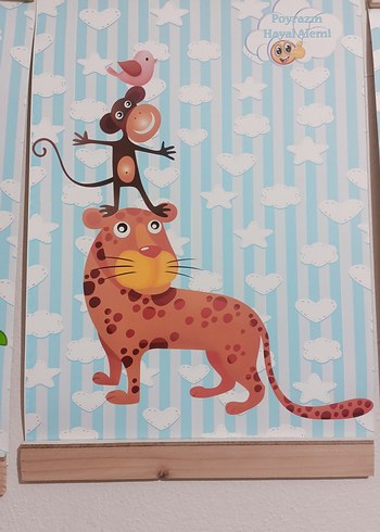 Poyraz bebek Pastel Renkli Hayvan Temalı Çocuk resimler - Görsel 3