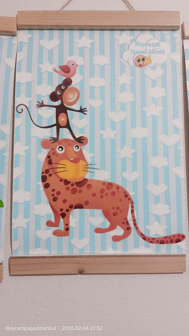 Poyraz bebek Pastel Renkli Hayvan Temalı Çocuk resimler - Görsel 3