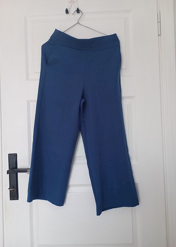 Kadın Mavi Rahat Kesim Denim Pantolon