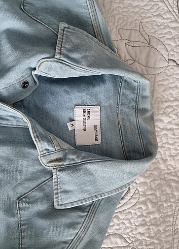 m Beden mavi Renk Colins jeans orijinal denim Erkek gömlek ölçüleri resimde