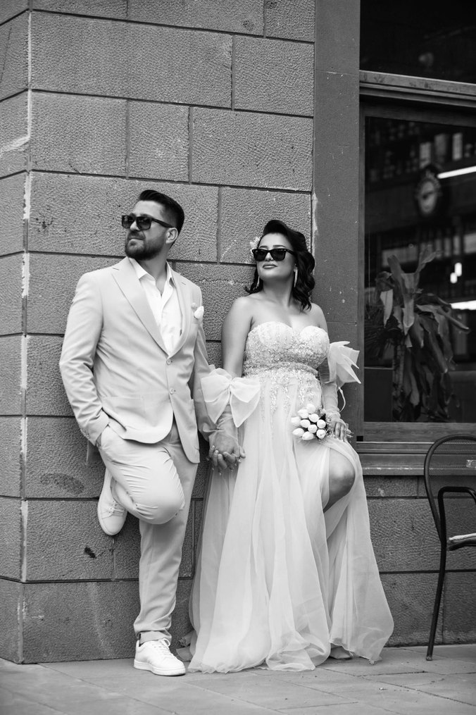 Modern Klasik Straplez Beyaz A-Line Gelinlik,nişan kıyafeti - Görsel 4