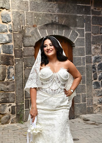 Straplez Gelinlik Beyaz - Görsel 2