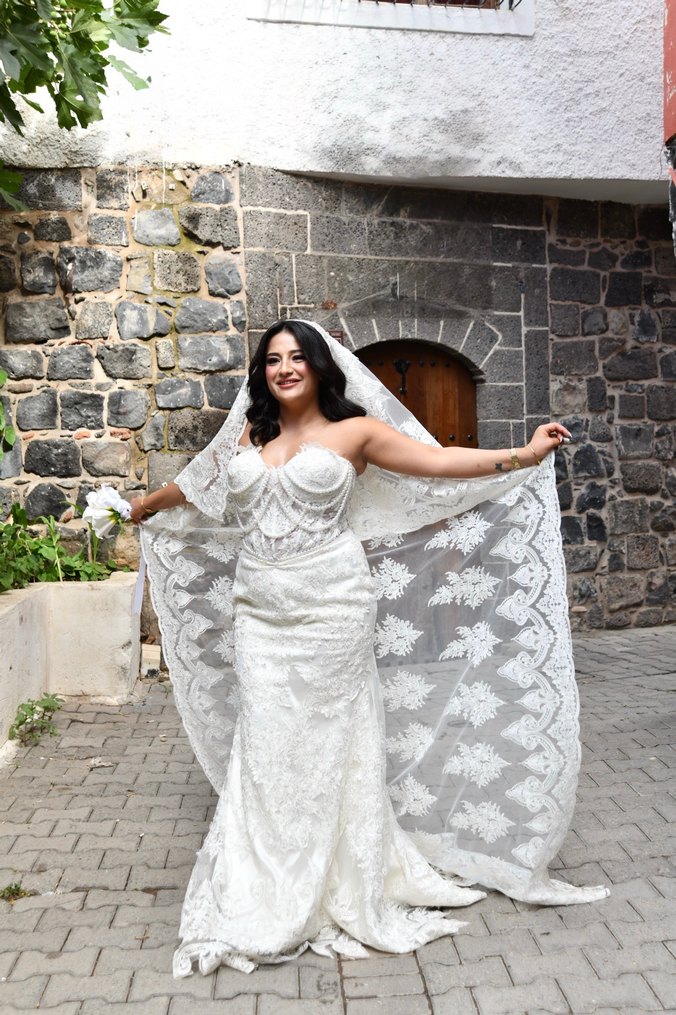 Straplez Gelinlik Beyaz - Görsel 4