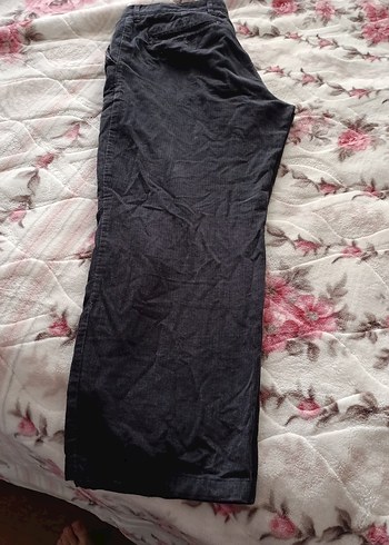 34 Beden gri Renk Gri Erkek Bol Kesim Denim Pantolon