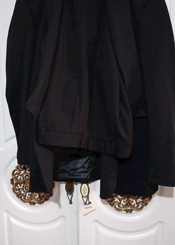 50 Beden Siyah Kadın Midi Blazer Cekettakım