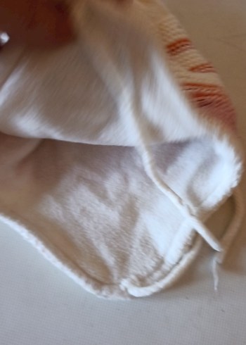 Renkli Nakışlı Beyaz Örgü Çocuk Bere - Görsel 3