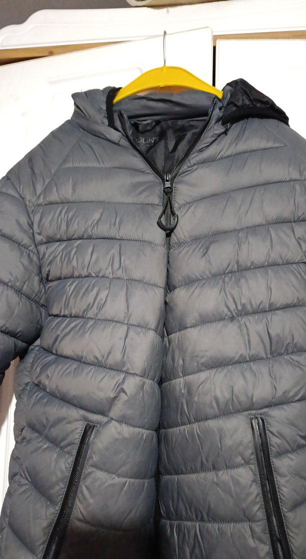 Gri Kapüşonlu Erkek Mont - Görsel 2