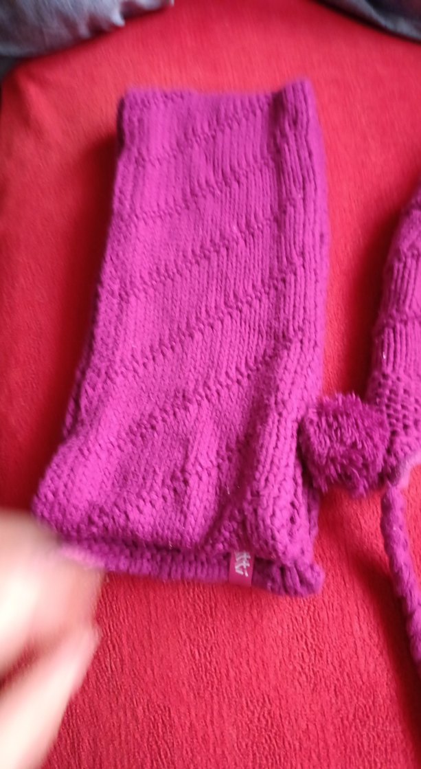 Nakışlı Pembe Örgü Çocuk Bere ve Atkı Seti - Görsel 3