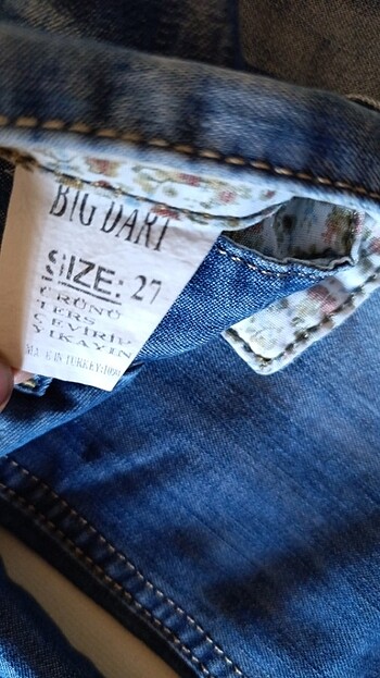 27 Beden mavi Renk Kot pantolon