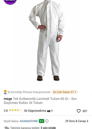 Tek kullanımlık tulum