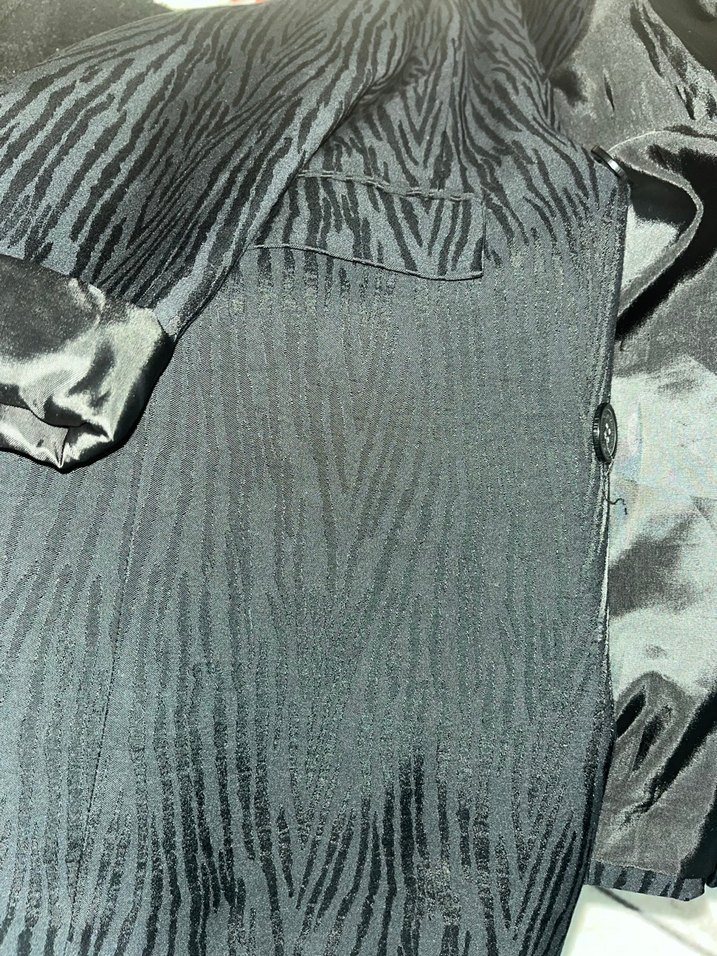 Düğmeli Siyah Uzun Tunik Ceket - Görsel 3