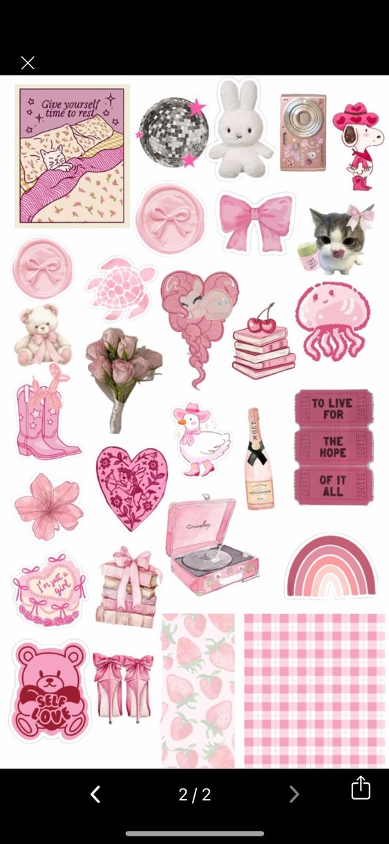 Pembe Sticker - Görsel 2