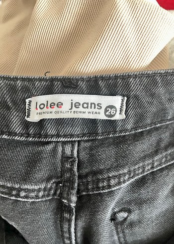 Kadın Gri Bol Kesim Midi Kot Pantolon - Görsel 3