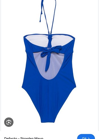 Mavi Askılı Kadın Mayo - Görsel 2