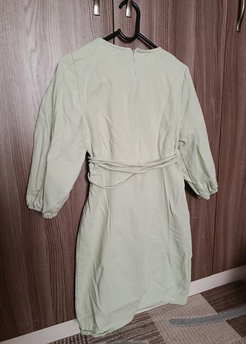 Açık Mint Renkli Elbise Kemerli - Görsel 3