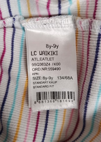 Çizgili İnce Askılı t-shirt Kız Çocuk - Görsel 4