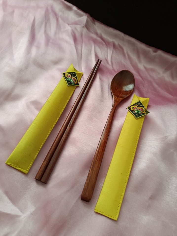 Ahşap Kaşık ve Kore chopstick ve Kaşık seti - Görsel 2