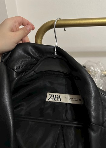 Siyah Deri Kadın Ceket - Görsel 4