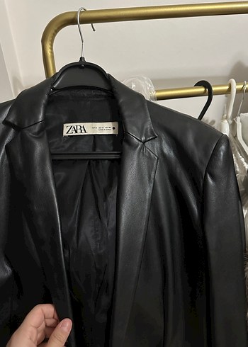 Siyah Deri Kadın Ceket - Görsel 3