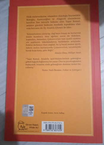 Yaşar Kemal - Üç Anadolu Efsanesi - Görsel 2