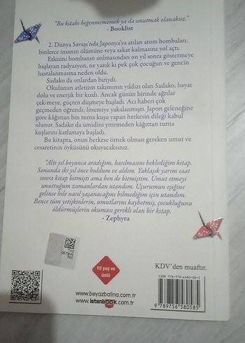 Sadako ve Kağıttan Bin Turna Kuşu - Eleanor Coerr - Görsel 2