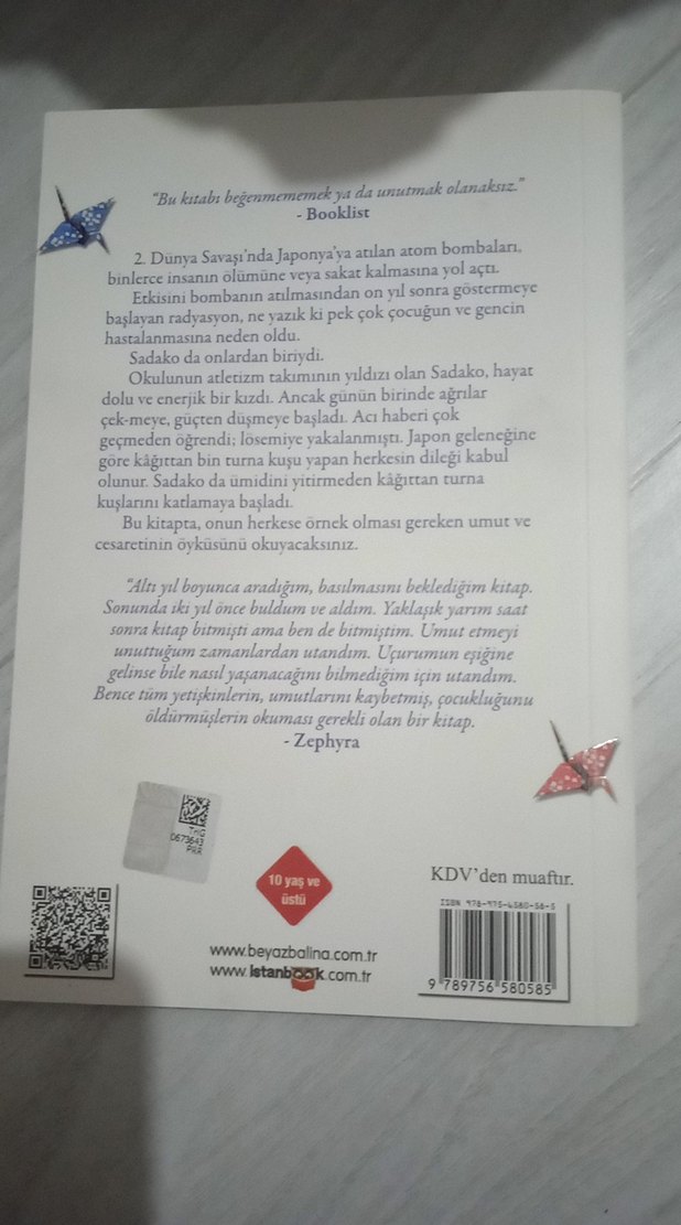 Sadako ve Kağıttan Bin Turna Kuşu - Eleanor Coerr - Görsel 2