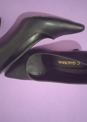 Klasik Siyah Blok Topuklu Stiletto - Görsel 2