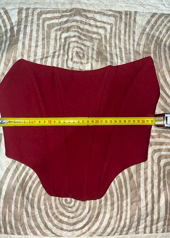 Trendyolmilla Bordo Straplez Drapeli Mini Bustiyer - Görsel 6