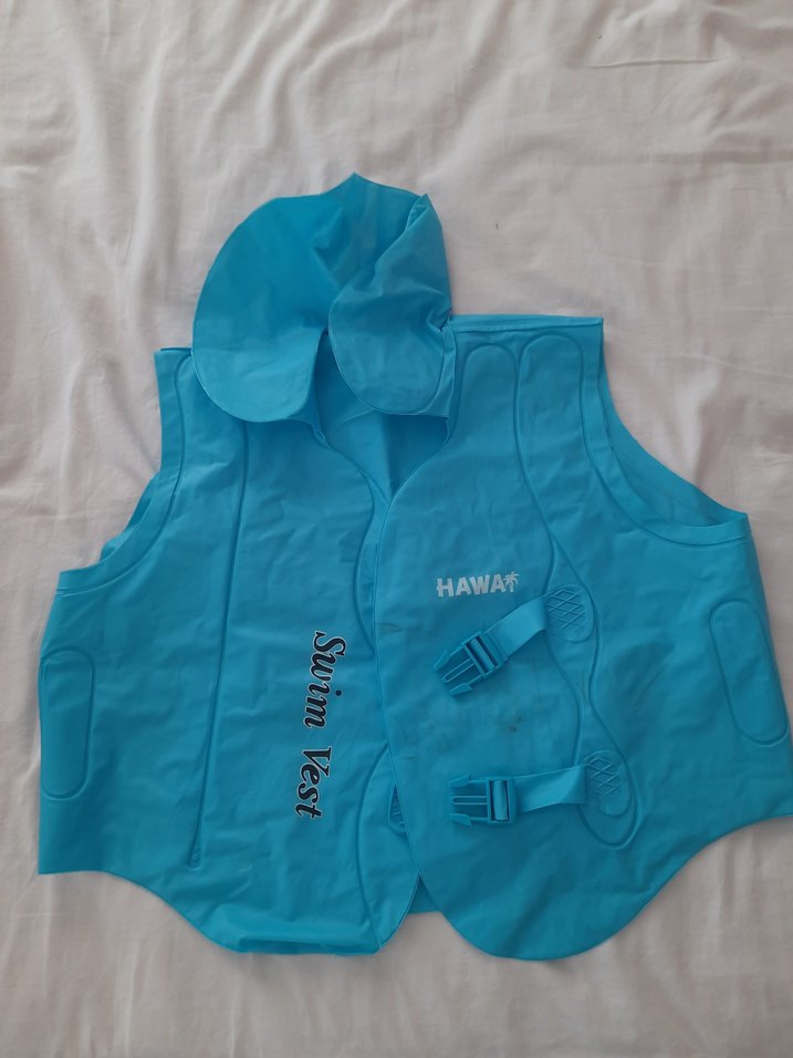 çocuk panço plaj havlusu, deniz şortu ve şişme yelek - Görsel 2