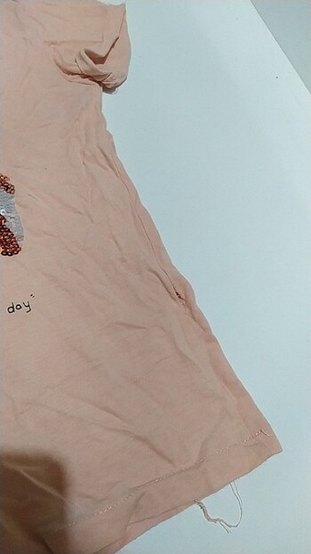 6 Yaş Beden ten rengi Renk Kız çocuk t-shirt