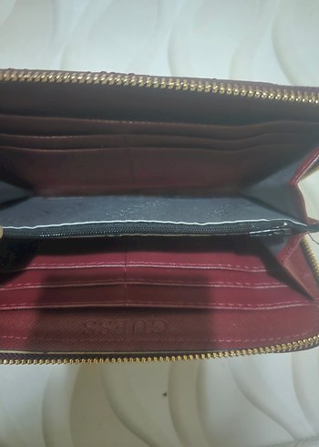 Beden bordo Renk Bordo Deri Fermuarlı Kadın Cüzdanı