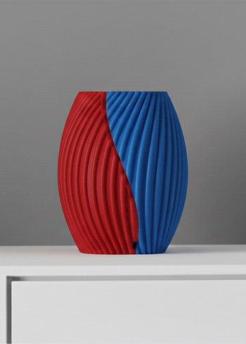 Renkli Dalgalı Desenli Vazo Seti - Görsel 4