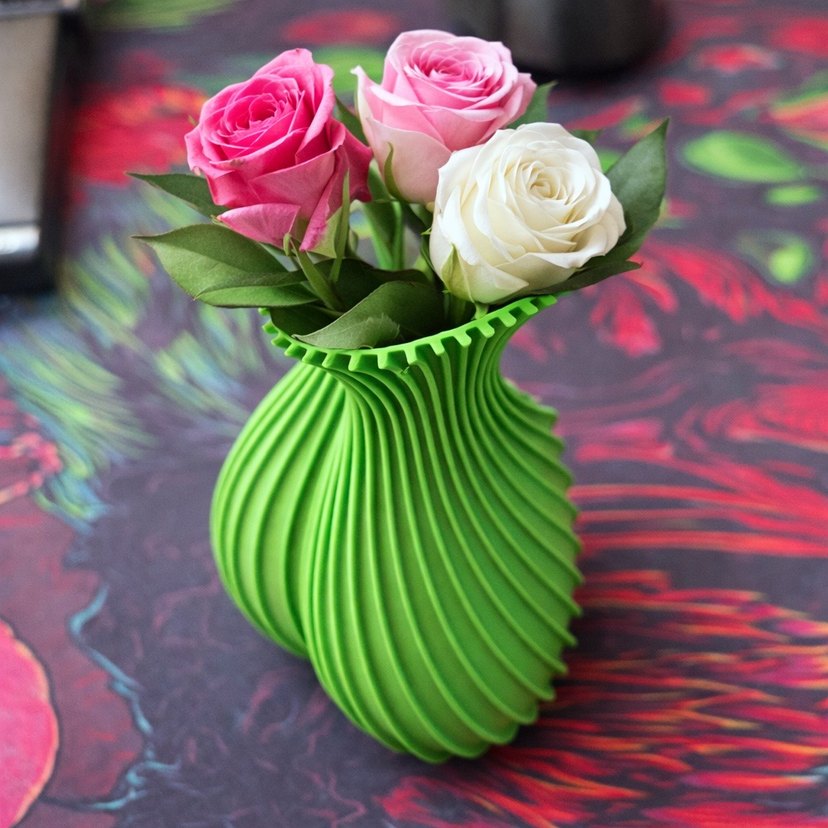 Pastel Renkli Dalgalı Seramik Vazo - Görsel 4