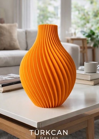 Renkli Dalgalı Tasarım Vazo - Görsel 7