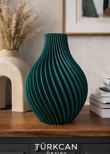 Renkli Dalgalı Tasarım Vazo - Görsel 2