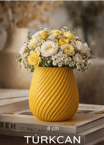 Turkcan 8 cm Pembe Vazolu Pastel Çiçek Aranjmanı - Görsel 4