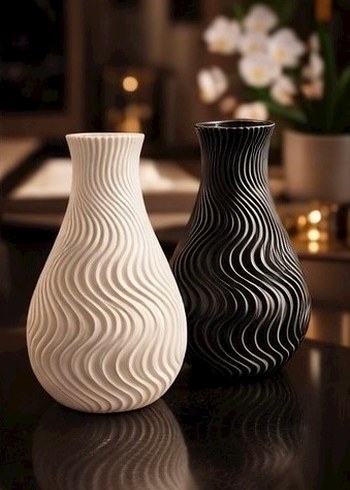 Spiral Desenli Vazo - Görsel 3