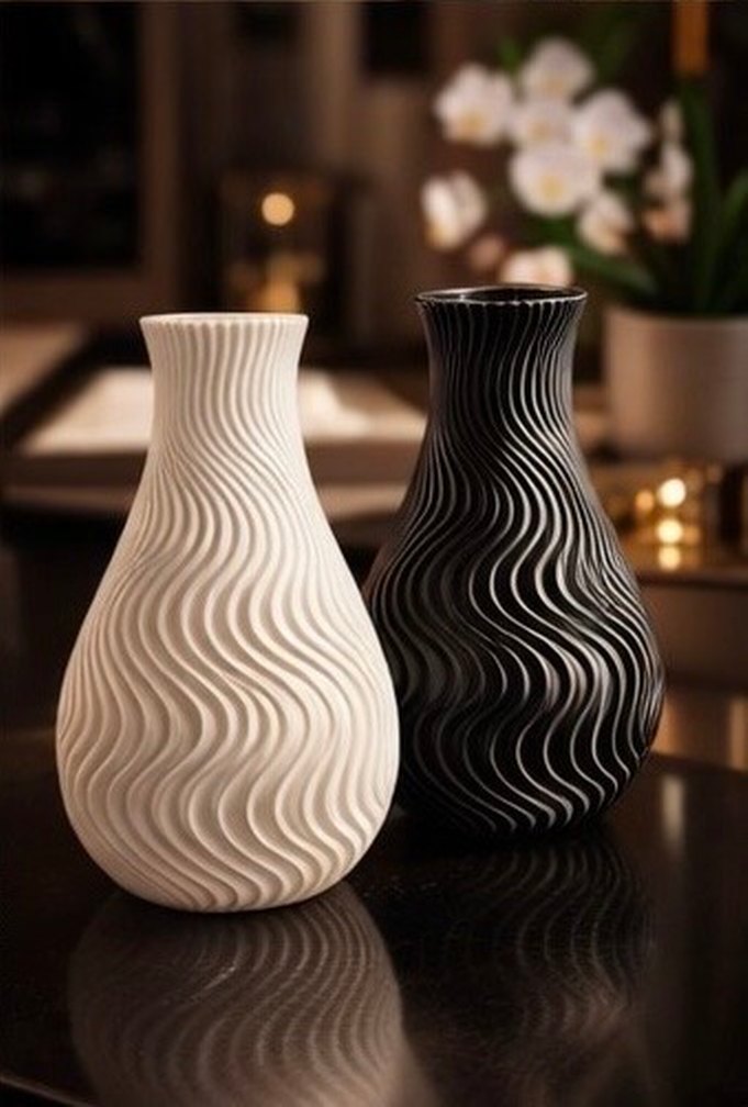 Spiral Desenli Vazo - Görsel 3