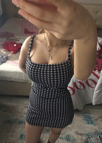 Kareli  Elbise - Görsel 3