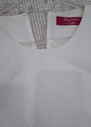 xs Beden beyaz Renk V Yaka, Kolsuz, Pilili Beyaz Kadın Elbise