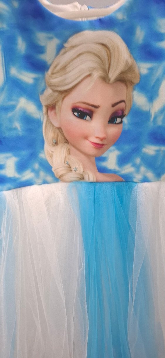 Mavi Elsa Kız Çocuk Elbise - Görsel 2