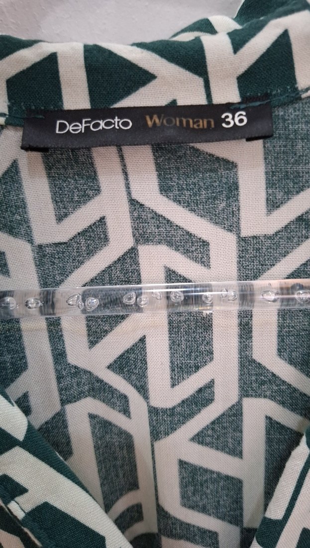 Gri Desenli Uzun Bohem Elbise - Görsel 2