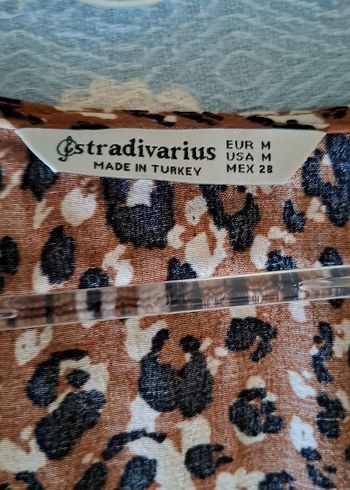 s Beden Kahverengi Leopar Desenli Kadın Bluz