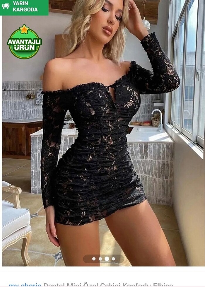 Dantel elbise - Görsel 3