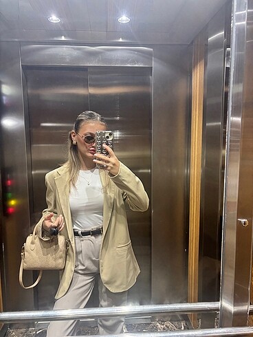 xs Beden Pullu and bear blazer ceket