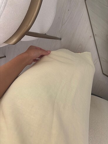 xs Beden sarı Renk Sarı keten elbise
