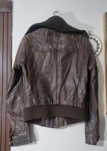 Kahverengi Deri Ceket - Görsel 2