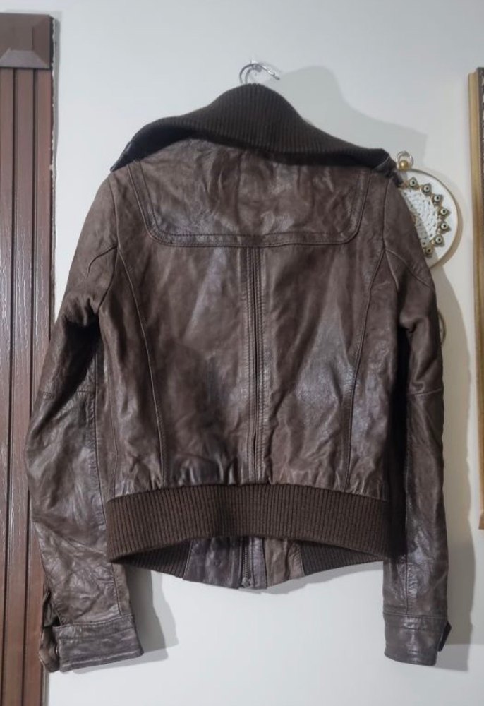 Kahverengi Deri Ceket - Görsel 2